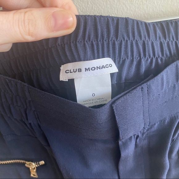 𝅺COPY - Club Monaco 100% Silk Navy Pants Sz 0 - Picture 5 of 8